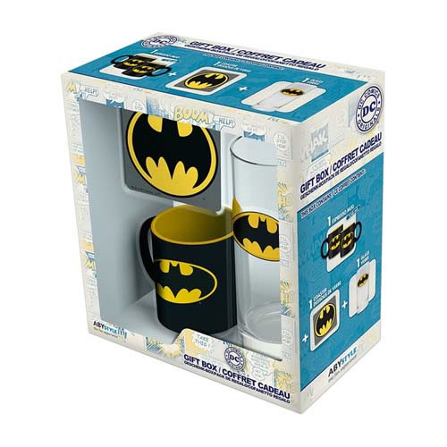 Gift Sets - DC - Glass + Coaster + Batman Mini Mug