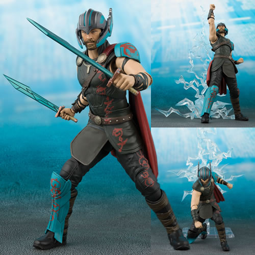 S.H.Figuarts Figures - Thor 3 Ragnarok Movie - Thor & Tamashii Effect Thunderbolt Set