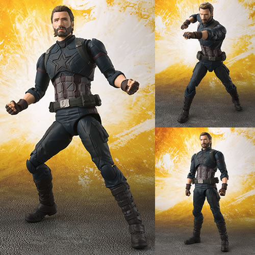 S.H.Figuarts Figures - Avengers 3 Infinity War Movie - Captain America And Effect Explosion