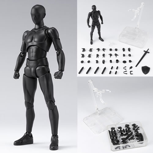 S.H.Figuarts Figures - Body-Kun DX Set 2 (Solid Black Color Ver.)