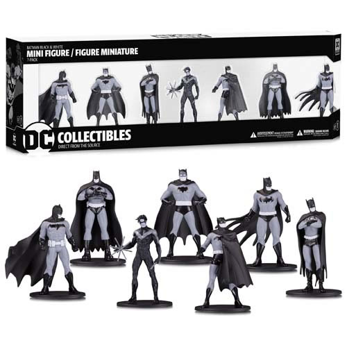 Batman B&W Figures - Mini PVC Figure 7-Pack, Group 1