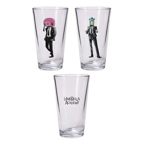 Drinkware - The Umbrella Academy - Hazel And Cha Cha Pint Glass Set