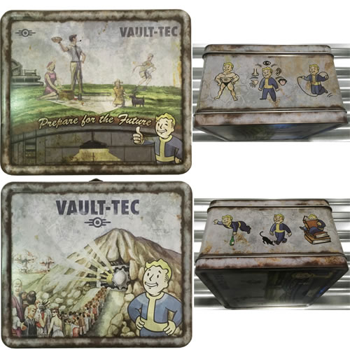 Lunchboxes & Carry All Tins - Fallout 4 - Vault-Tec Weathered Tin Tote Replica