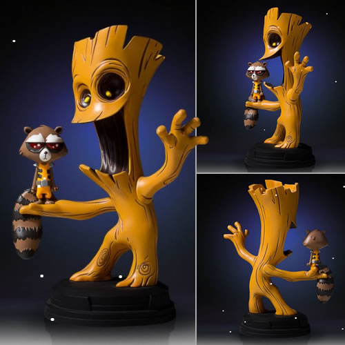 Marvel Statues - Animated Groot And Rocket Statue