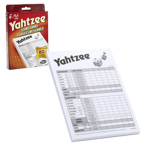 Games - Yahtzee Score Pads - CV00