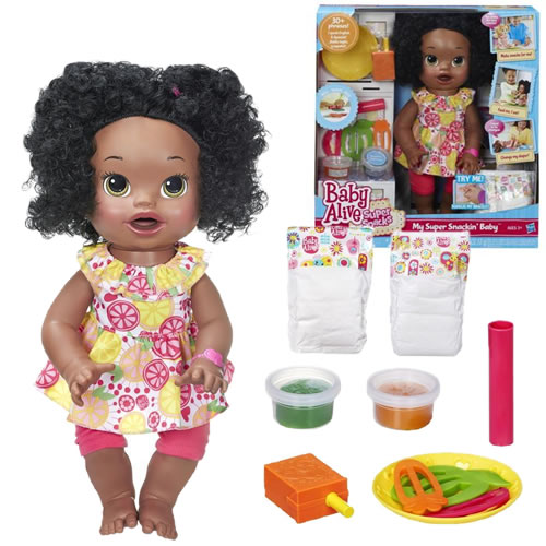 Baby Alive Dolls - Super Snacks Snackin Sara Doll (AA) - 0000