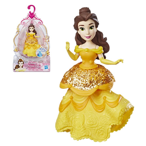 Disney Princesses Dolls - Belle w/ Royal Clips Fashion One-Clip Skirt - AX00