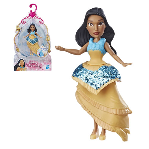 Disney Princesses Dolls - Pocahontas w/ Royal Clips Fashion One-Clip Skirt - AX00