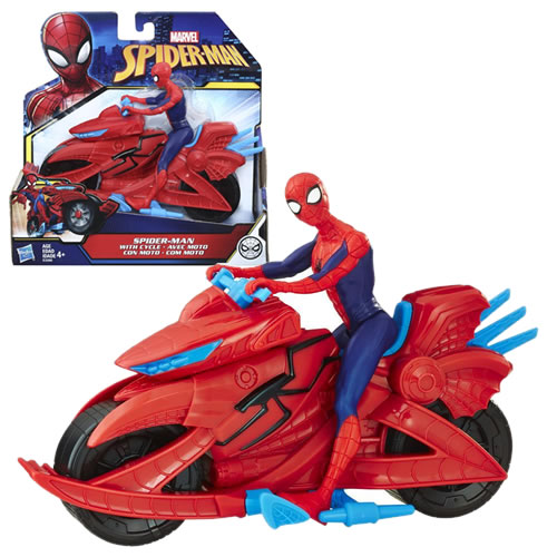 Spider-Man Vehicles - 6" Spider-Man Figure w/ Cycle - AS00