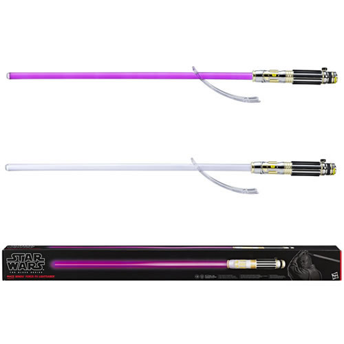 Star Wars Roleplay - Ep III Revenge Of The Sith - Black Series Mace Windu Force FX Lightsaber - AC00