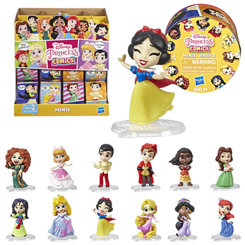 Disney Princesses Dolls - 24pc Comics Minis Blind Box Display - 0001