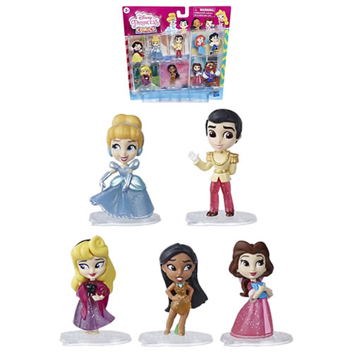 Disney Princesses Dolls - Comics Minis Glitter 5-Pack