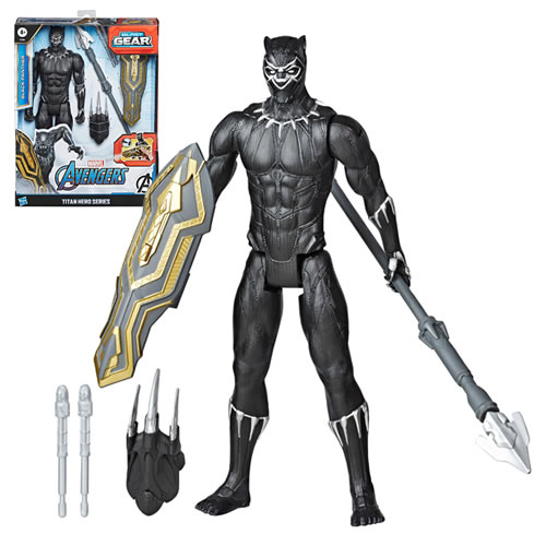 Avengers Figures - 12" Titan Hero Series - Blast Gear Black Panther - 5L00