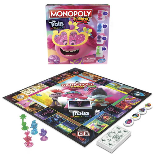 Boardgames - Monopoly Junior - DreamWorks Trolls World Tour - 0000