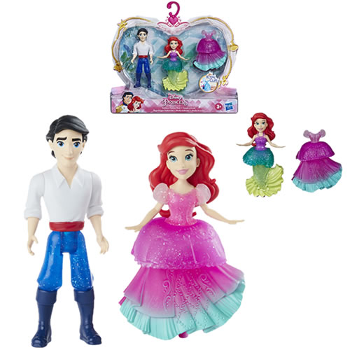 Disney Princesses Dolls - Small Doll Royal Clips Ariel And Eric - 5X00