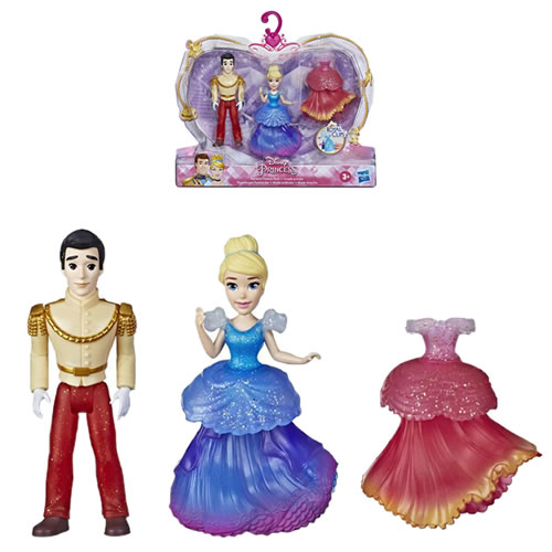 Disney Princesses Dolls - Small Doll Royal Clips Cinderella And Prince Charming - 5X00