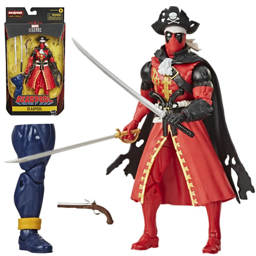 Marvel Legends 6" Figures - Build-A-Figure Strong Guy - Deadpool (Pirate Suit) - 5L00