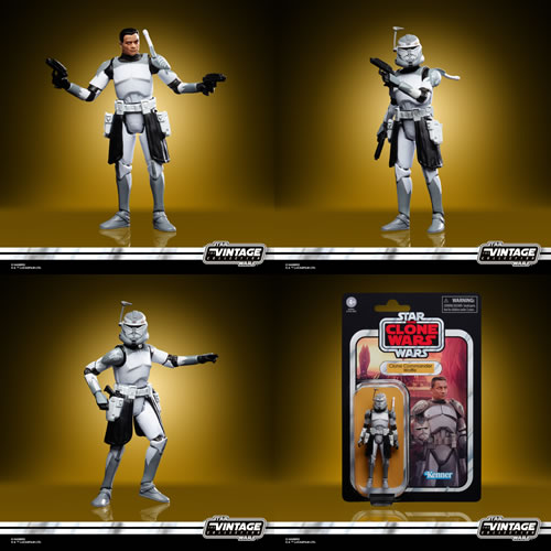 Star Wars Figures - 3.75" Vintage Collection - Clone Wars - Clone Commander Wolffe - 5L00