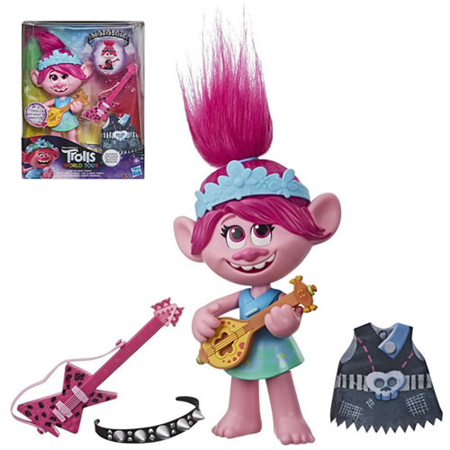 DreamWorks Trolls Dolls - World Tour - Pop-To-Rock Poppy Singing Doll - 5E00