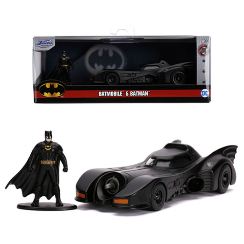 1:32 Scale Diecast - Hollywood Rides - DC - Batman (1989 Movie) - Batmobile w/ Batman