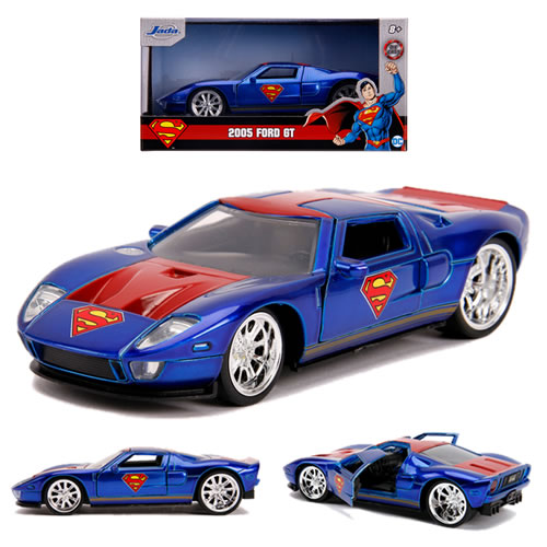 1:32 Scale Diecast - Hollywood Rides - DC - 2005 Ford GT (Superman Deco)