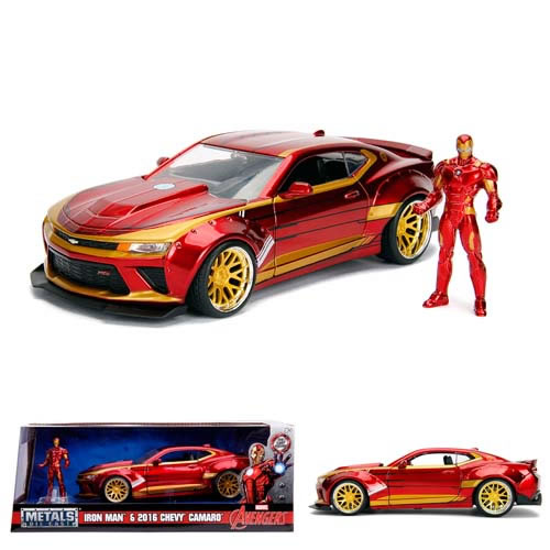 1:24 Scale Diecast - Hollywood Rides - Avengers - 2016 Chevy Camaro SS w/ Iron Man Figure