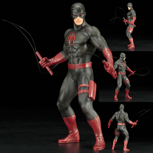 Marvel ArtFX+ Statues - The Defenders TV Series - 1/10 Scale Daredevil Black Suit