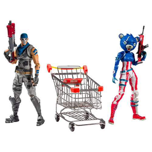 Fortnite Figures - 7" Scale Shopping Cart Pack w/ War Paint & Fireworks Team Leader