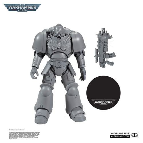 Warhammer 40,000 Figures - 7" Scale UPAI Space Marine (Unpainted Artist Proof Version)