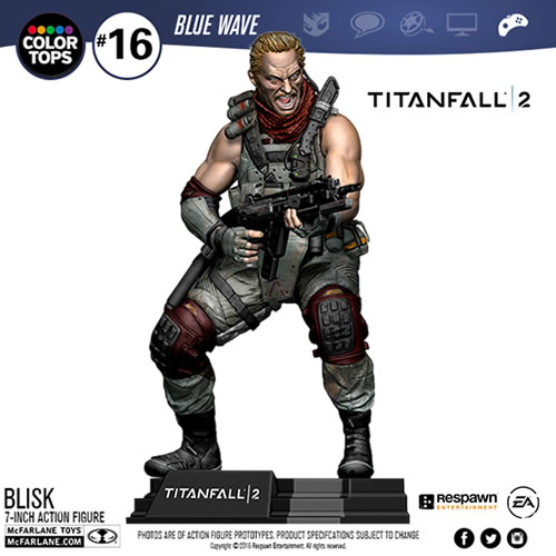 McFarlane Color Top Series Blue Wave Figures - Titanfall 2 - 7" Blisk