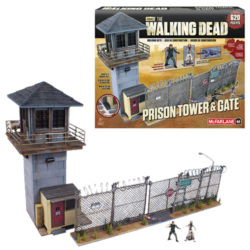 McFarlane Building Sets - The Walking Dead TV Version - Prison Tower And Gate Set