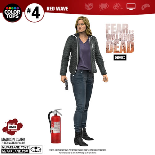 McFarlane Color Top Series Red Wave Figures - Fear The Walking Dead - 7" Madison Clark