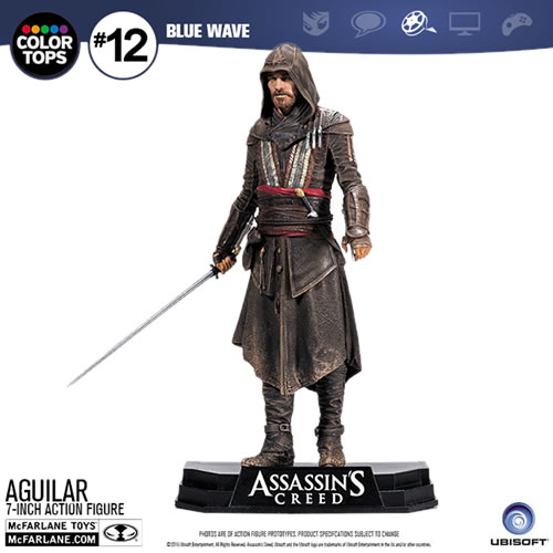 McFarlane Color Top Series Blue Wave Figures - Assassins Creed Movie - 7" Aguilar