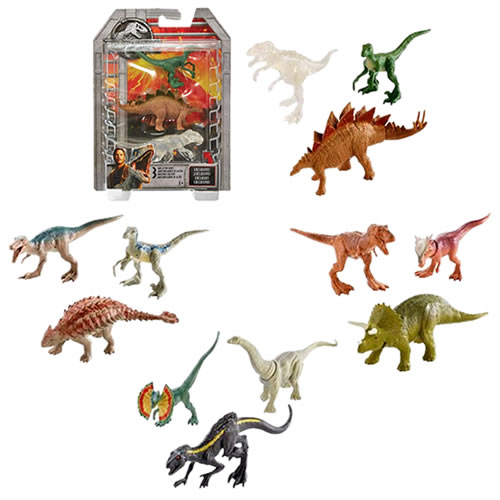 Jurassic World Figures - Mini Dino 3-Pack Assortment