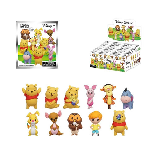 Keychains - 3D Foam Coll Keyrings - Disney - Winnie The Pooh - 24pc Blind Bag Display