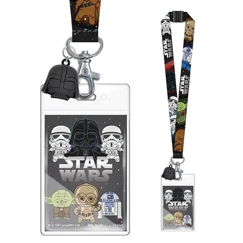 Lanyards - Star Wars - Animated Characters w/ Darth Vader Soft Touch Dangle