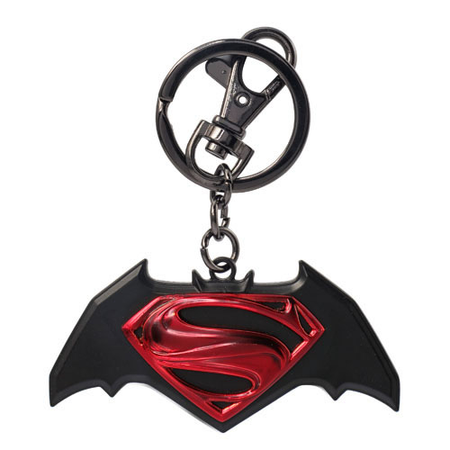 Keychains - DC Comic's - Pewter Batman Vs Superman Logo - Colored