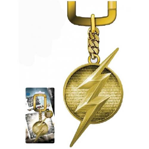 Keychains - Justice League - Pewter The Flash Logo (Gold)