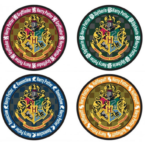 Harry Potter Coasters - Round Hogwarts Crest 4-Pack