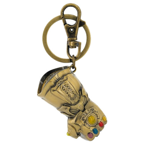 Keychains - Marvel - Avengers 3 Infinity War Movie - Infinity Gaunlet Gold Pewter Key Ring