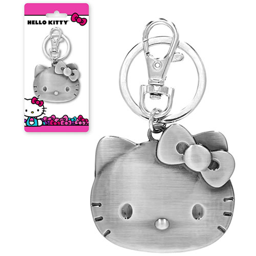 Keychains - Hello Kitty - Hello Kitty Head Pewter Key Ring