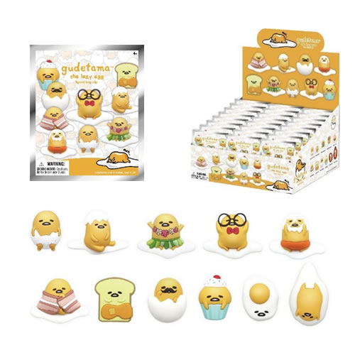 Keychains - 3D Foam Coll Keyrings - Gudetama - 24pc Blind Bag Display