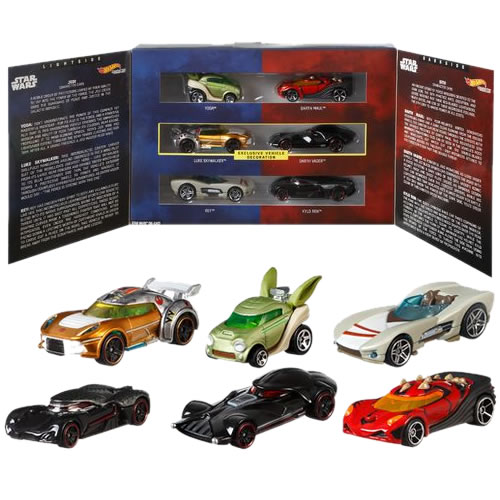 1:64 Scale Diecast - Hot Wheels - Pop Culture Star Wars 6-Pack Character Cars