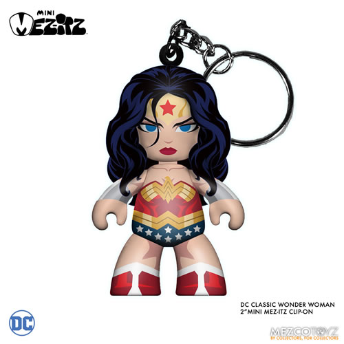 Mez-Itz Keychains - 2" Scale Mini Mez-Itz - DC Comic's - Classic Wonder Woman Clip-On