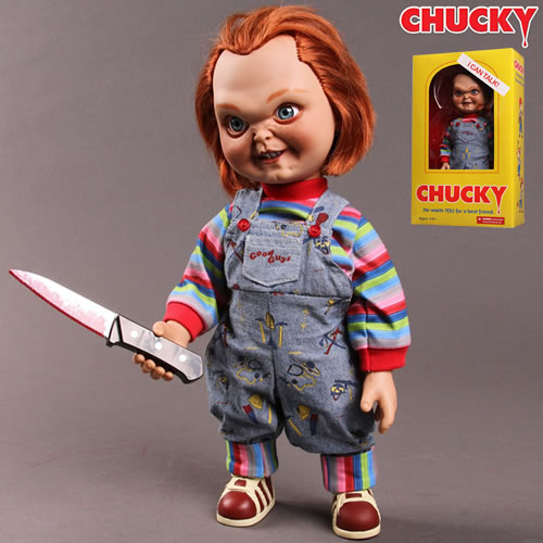 Chucky Figures - 15" Mega Scale Child's Play Sneering Chucky Talking Doll