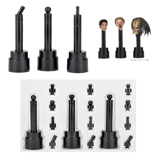 Display And Stands - Action Figure Head Display Stands (Black)