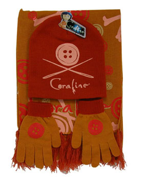 Coraline Hat Glove Set - "Buttons"