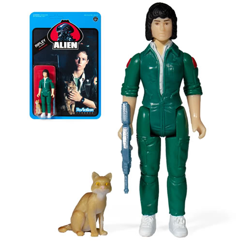 Reaction Figures - Alien - W03 - Ripley w/ Jonesy (Blue Card)