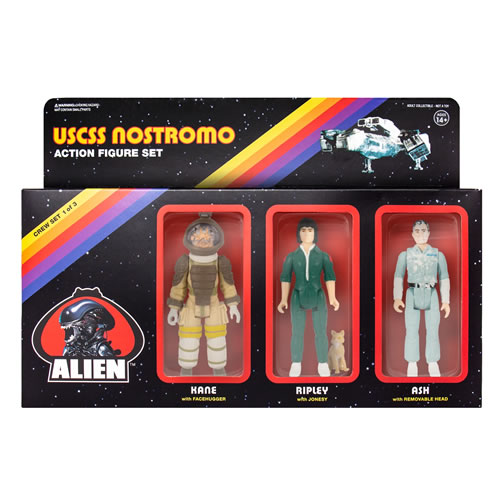 Reaction Figures - Alien - W03 - 3-Pack A (Ash, Ripley w/ Jonesy, Kane w/ Facehugger)