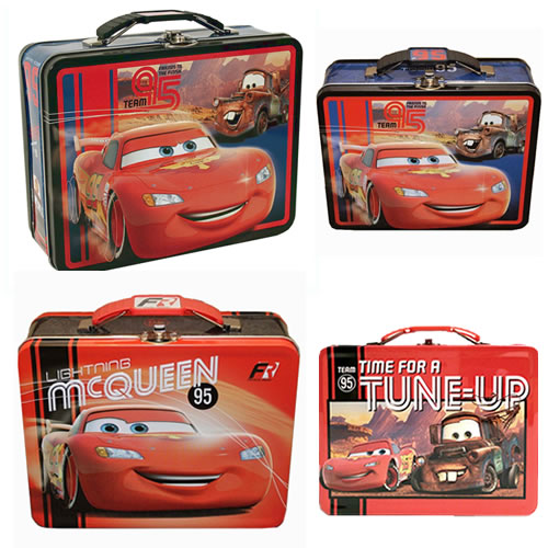 Lunchboxes & Carry All Tins - Cars - Large Embossed Carry All Assortment